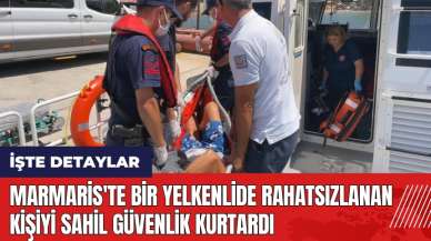 Marmaris'te bir yelkenlide rahatsızlanan kişiyi Sahil Güvenlik kurtardı