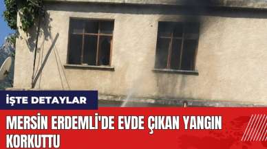 Mersin Erdemli'de evde çıkan yangın korkuttu