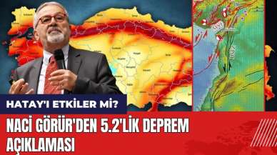 Naci Görür'den 5.2'lik deprem açıklaması! Hatay'ı etkiler mi?