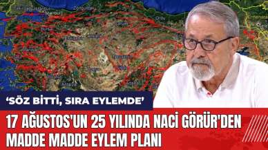 17 Ağustos'un 25 yılında Naci Görür'den madde madde eylem planı