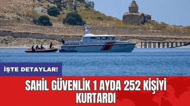 Sahil Güvenlik 1 ayda 252 kişiyi kurtardı