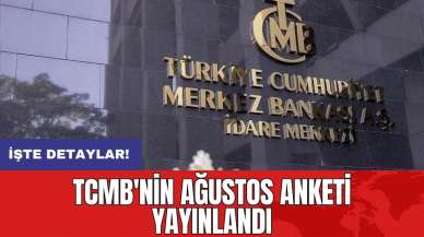 TCMB'nin Ağustos anketi yayınlandı