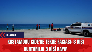 Kastamonu Cide'de Tekne Faciası: 3 Kişi Kurtarıldı 3 Kişi Kayıp