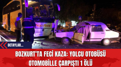 Bozkurt'ta Feci Kaza: Yolcu Otobüsü Otomobille Çarpıştı 1 Ölü