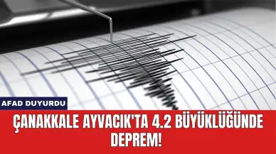 Çanakkale Ayvacık'ta 4.2 büyüklüğünde deprem! AFAD duyurdu