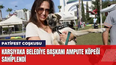 Karşıyaka Belediye Başkanı ampute köpeği sahiplendi