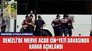 Denizli'de Merve Acar Cin*yeti Davasında Karar Açıklandı