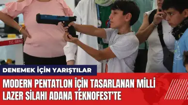 Modern pentatlon için tasarlanan Milli Lazer Silahı Adana TEKNOFEST'te