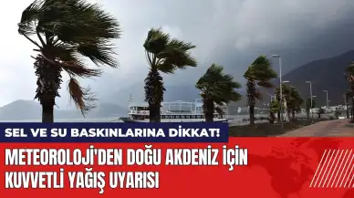 Meteoroloji'den Doğu Akdeniz için kuvvetli yağış uyarısı