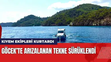 Göcek’te arızalanan tekne sürüklendi! KIYEM ekipleri kurtardı