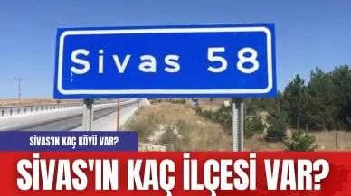 Sivas'ın kaç ilçesi var? Sivas'ın kaç köyü var?