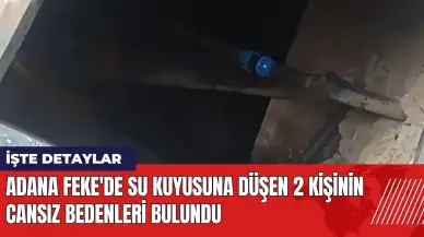 Adana Feke'de su kuyusuna düşen 2 kişinin cansız bedenleri bulundu