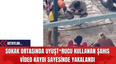 Sokak Ortasında Uy*şturucu Kullanan Şahıs Video Kaydı Sayesinde Yakalandı