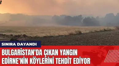 Bulgaristan'da çıkan yangın Edirne'nin köylerini tehdit ediyor