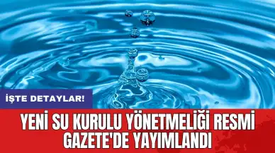 Yeni su kurulu yönetmeliği Resmi Gazete'de yayımlandı