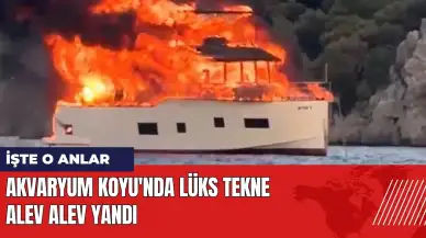 Akvaryum Koyu'nda lüks tekne alev alev yandı