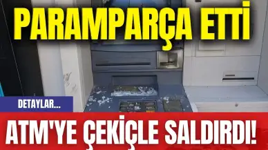 ATM'ye Çekiçle Saldırdı! Paramparça Etti