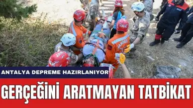 Antalya'da Gerçeğini Aratmayan Deprem Tatbikatı