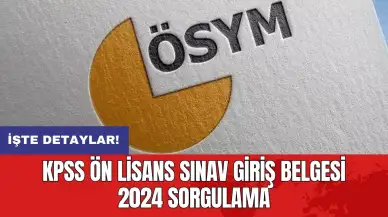 2024 KPSS ön lisans sınav giriş belgesi sorgulama