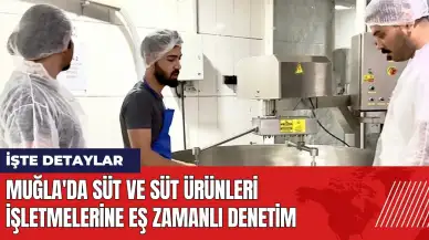 Muğla'da süt ve süt ürünleri işletmelerine eş zamanlı denetim