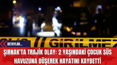 Şırnak'ta Trajik Olay: 2 Yaşındaki Çocuk Süs Havuzuna Düşerek Hayatını Kaybetti