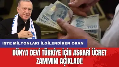 Dünya devi Türkiye için asgari ücret zammını açıkladı! İşte milyonları ilgilendiren oran