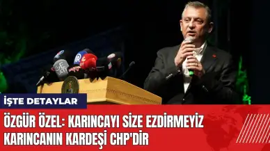 Özgür Özel: Karıncayı Size Ezdirmeyiz Karıncanın Kardeşi CHP'dir