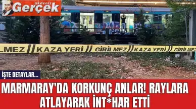 Marmaray'da korkunç anlar! Raylara atlayarak int*har etti