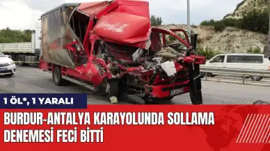 Burdur-Antalya karayolunda sollama denemesi feci bitti!