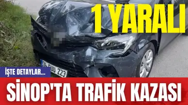 Sinop'ta Trafik Kazası: 1 Yaralı