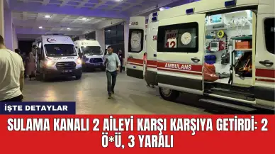 Sulama Kanalı 2 Aileyi Karşı Karşıya Getirdi: 2 Ö*ü, 3 Yaralı