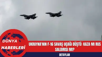 Ukrayna'nın F-16 Savaş Uçağı Düştü: Kaza mı Rus Saldırısı mı?