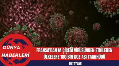 Fransa'dan M Çiçeği Virüsünden Etkilenen Ülkelere 100 Bin Doz Aşı Taahhüdü