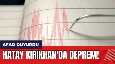 Hatay Kırıkhan'da deprem!