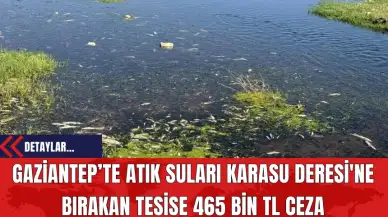 Gaziantep’te Atık Suları Karasu Deresi'ne Bırakan Tesise 465 Bin TL Ceza