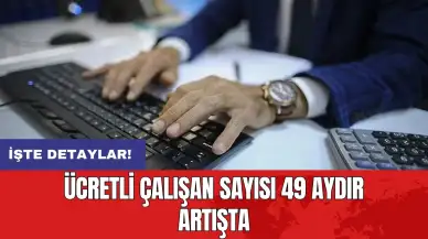 Ücretli çalışan sayısı 49 aydır artışta