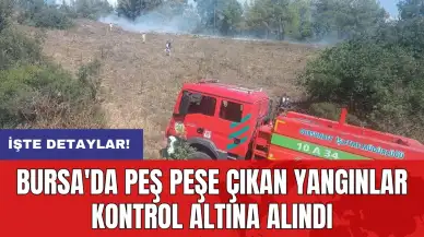 Bursa'da peş peşe çıkan yangınlar kontrol altına alındı