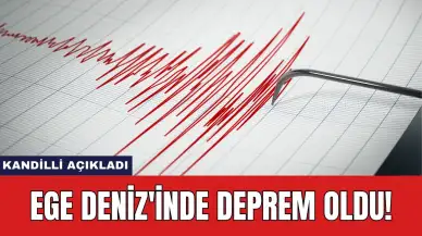 Kandilli açıkladı: Ege Deniz'inde deprem oldu!