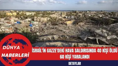 İsrail'in Gazze'deki Hava Saldırısında 40 Kişi Öldü 60 Kişi Yaralandı