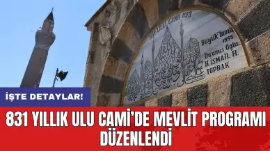 831 yıllık Ulu Cami’de Mevlit programı düzenlendi