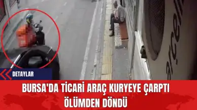 Bursa'da Ticari Araç Kuryeye Çarptı: Ölümden Döndü