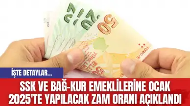 SSK ve Bağ-Kur emeklilerine Ocak 2025'te yapılacak zam oranı açıklandı