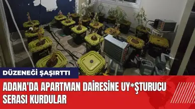 Adana'da apartman dairesine uy*şturucu serası kurdular