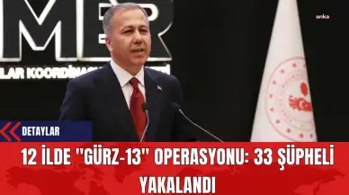 12 İlde "Gürz-13" Operasyonu: 33 Şüpheli Yakalandı