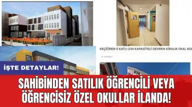 Sahibinden satılık öğrencili veya öğrencisiz özel okullar ilanda!