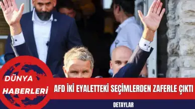 AfD İki Eyaletteki Seçimlerden Zaferle Çıktı