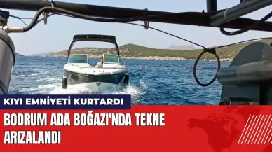 Bodrum Ada Boğazı'nda tekne arızalandı