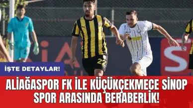 Aliağaspor FK ile Küçükçekmece Sinop Spor arasında beraberlik!