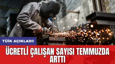 TÜİK açıkladı! Ücretli çalışan sayısı temmuzda arttı