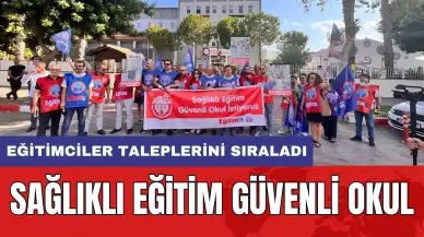 Eğitimcilerden İl Milli Eğitim Müdürlüğü Önünde Eylem! "Sağlıklı Eğitim Güvenli Okul İstiyoruz"